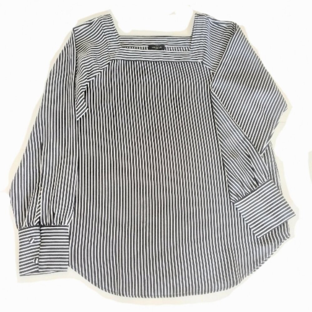 Ann Taylor Long Sleeve Striped Blouse | Size XS